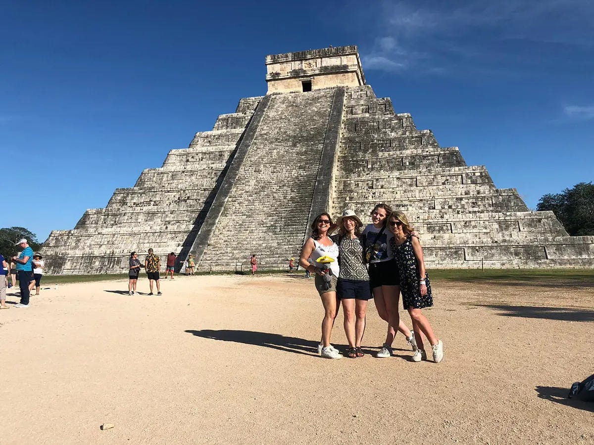 exploring pyramids in Mexico