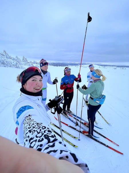 student skiing in Norway