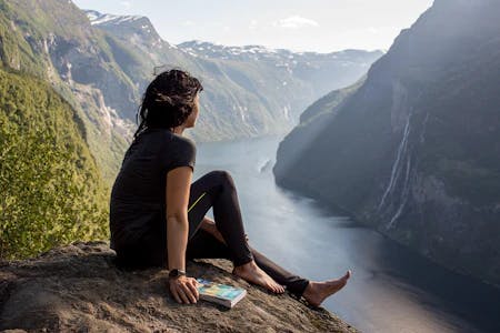 student enjoying outdoor life in Norway