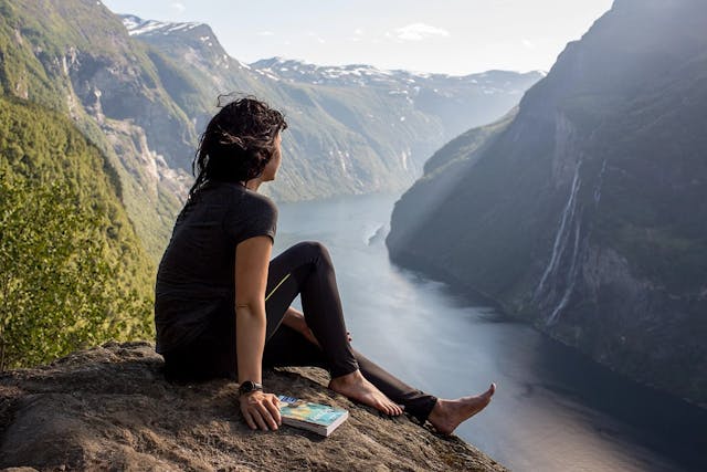 student enjoying outdoor life in Norway